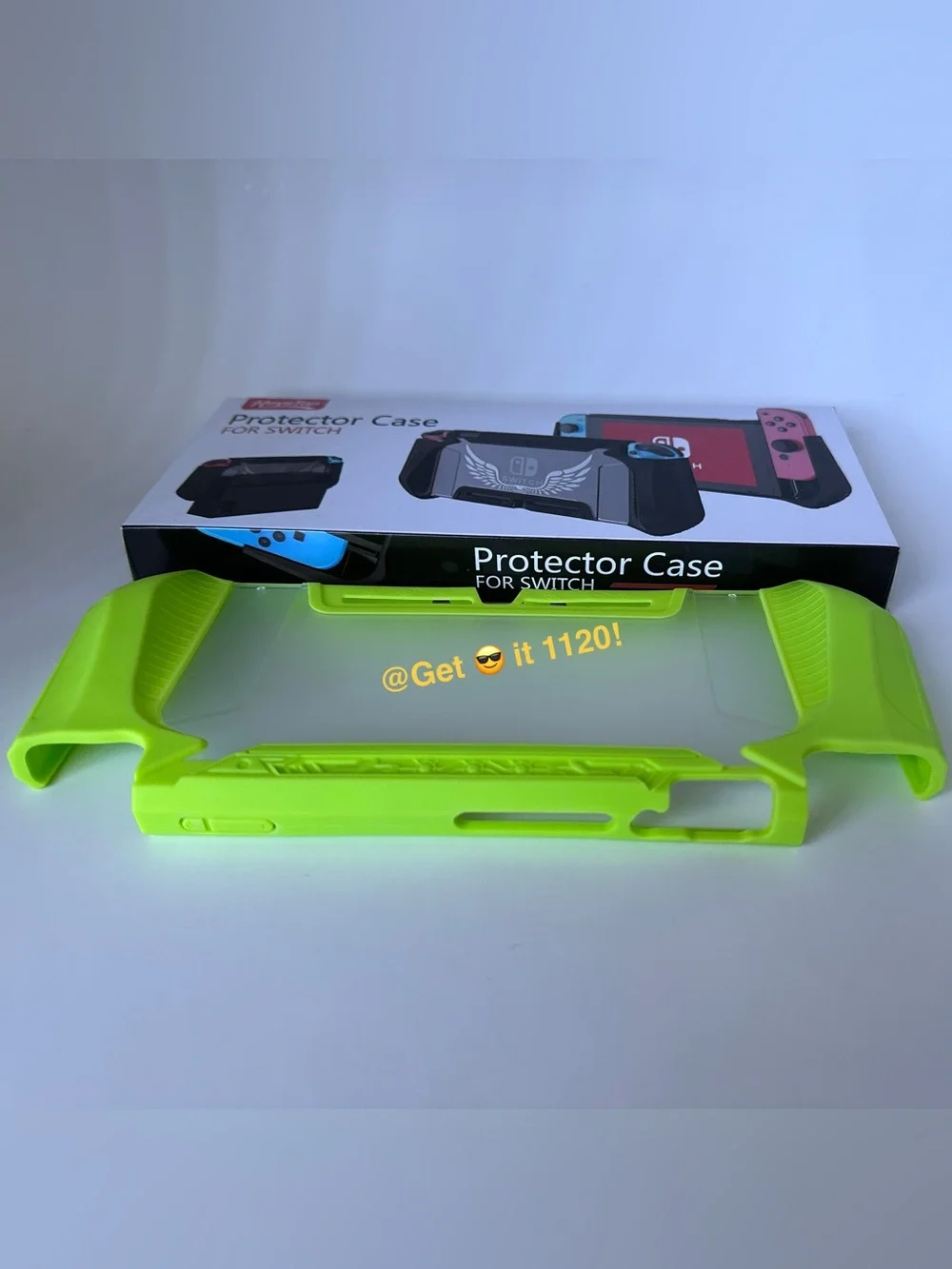 Nintendo Switch Grip Case + Tempered Screen Protector & Soft Silicon Thumb Cover